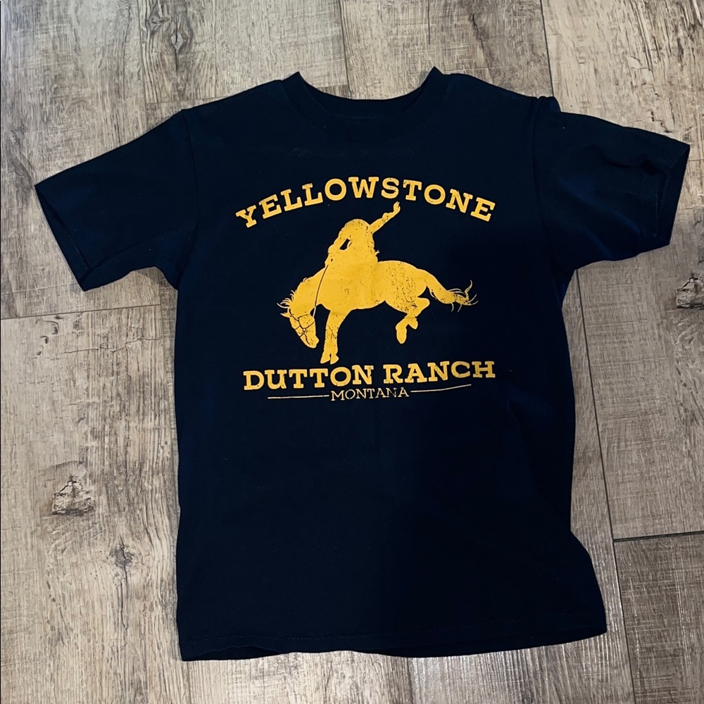 Yellowstone Dutton Ranch Kids Black T-Shirt